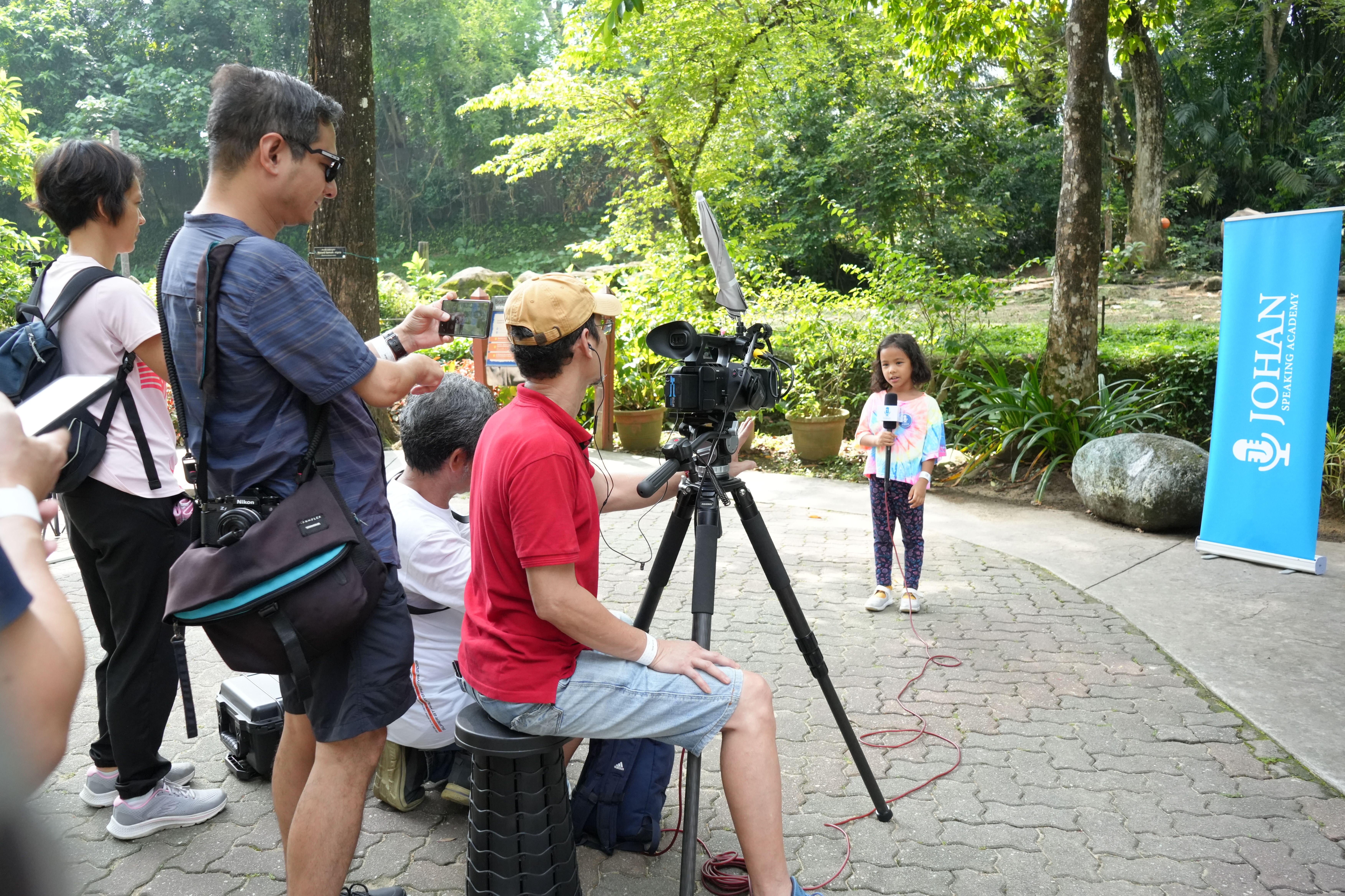 Filming at Zoo Negara